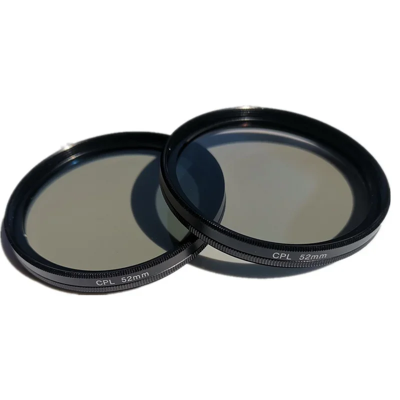 Universal 52mm Circular Polarizer Camera Lens CPL No Reflections Filter with Phone Clip for iPhone Huawei Samsung Smartphone