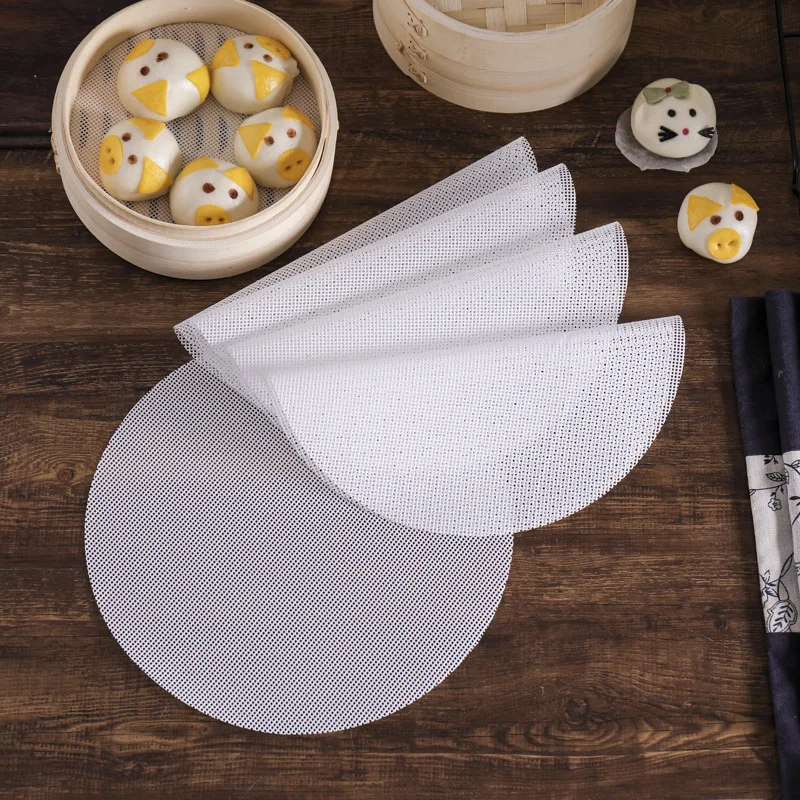Non-Stick Steamer Mat Kitchen Accessories Dim Sum Tool Silicone Under Steamers Mat Cooking Accessories Eco-friendly Cookware 1pc silicone steamer pad