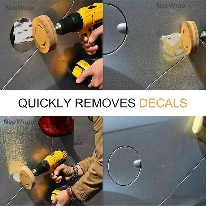 Car Pneumatic Rubber Eraser Wheel Pad Disk Decal Remover Eraser Wheel Auto Glue Sticker Paint Cleaner Car Polish Auxiliary Tool 4