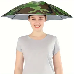 Enhanced Product Title:  
Hands - Free Outdoor Sun and Rain Protection Hat (Camouflage)