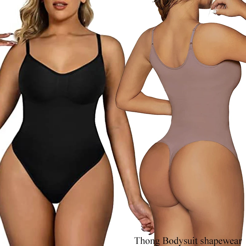 GUUDIA Women Bodysuit Body Shaper Backless Seamless Thong