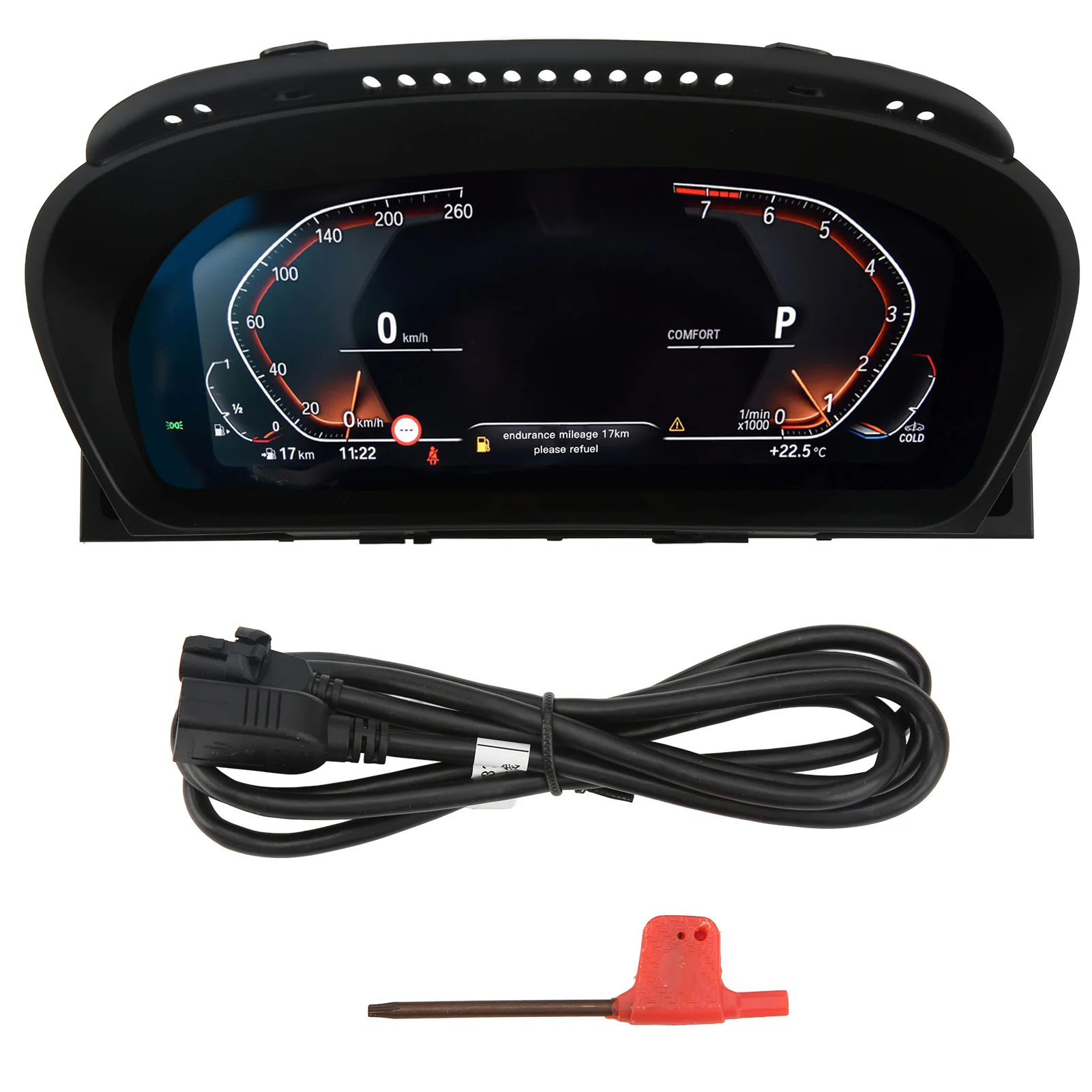 Car Instrument Cluster Oil Water Temp Meter Dash Gauge Multifunction Display Tire Pressure for 5 Series E60 CIC CCC System