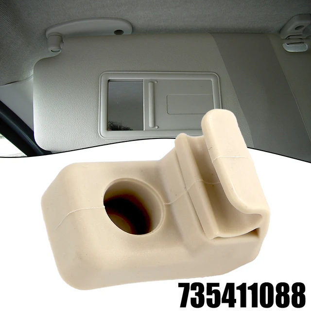 1Pc Beige Auto Sun Visor Clip Hook Bracket Hanger Replacement Sun Visor Holder Mount 735411088 For Fiat Grande Punto 3