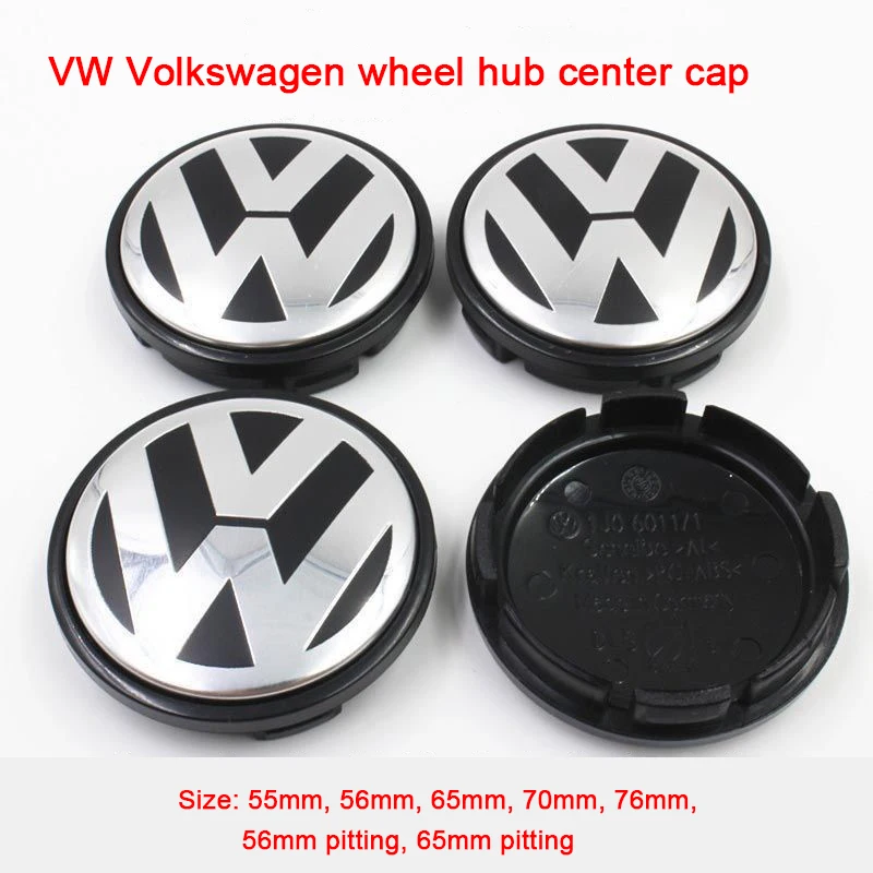 Wheel Center Caps 4Pcs for Volkswagen