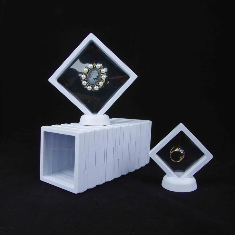 50pcslot3DFloatingPictureFrameShadowBoxJewelryDisplayStand