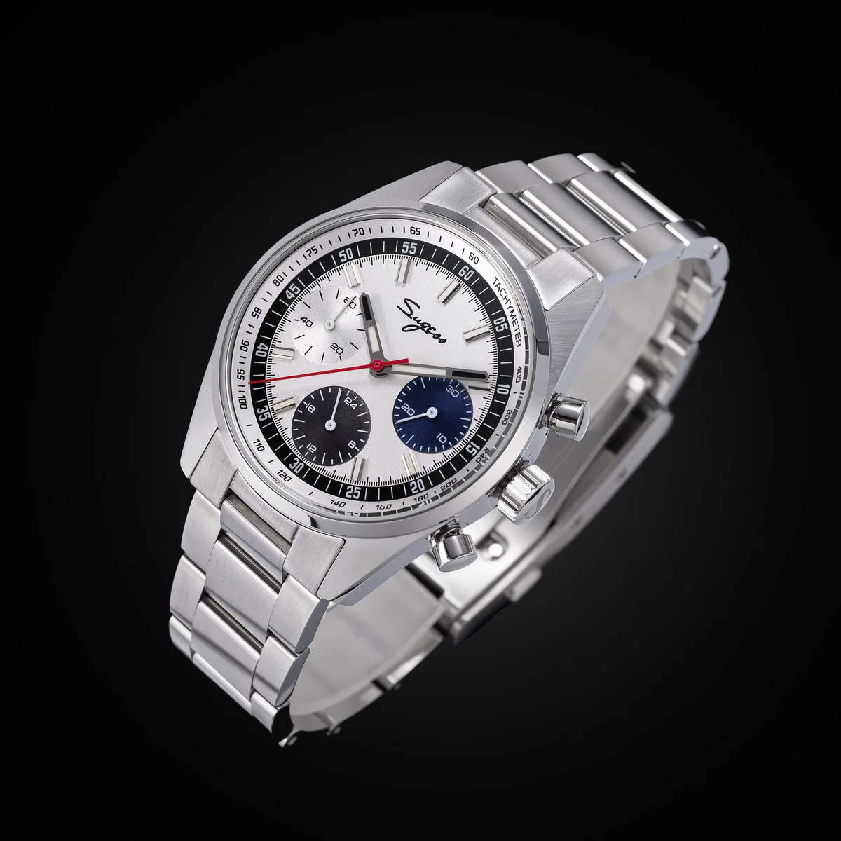 Sugess Mens Watch 38mm Chronograph Mechanical Wristwatches Tianjin Gooseneck Movement Sapphire Crystal Roulette Dial S465 new S66df1d946c814b39b4fd06326a7f0878D