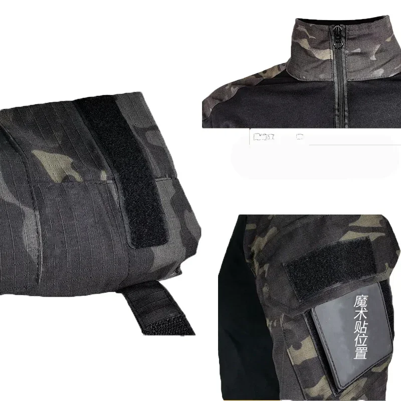 Military Uniforms Set Men Camouflage Breathable Multicam Black Suit Combat Shirt Tactical Cargo Hunting Set tactical shirt tactical suit