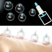 5 Cans For Massage Vacuum Cupping Set Chinese Physiotherapy Cellulite Body Suction Cups with Pump Cupping Therapy Heathly Care 2