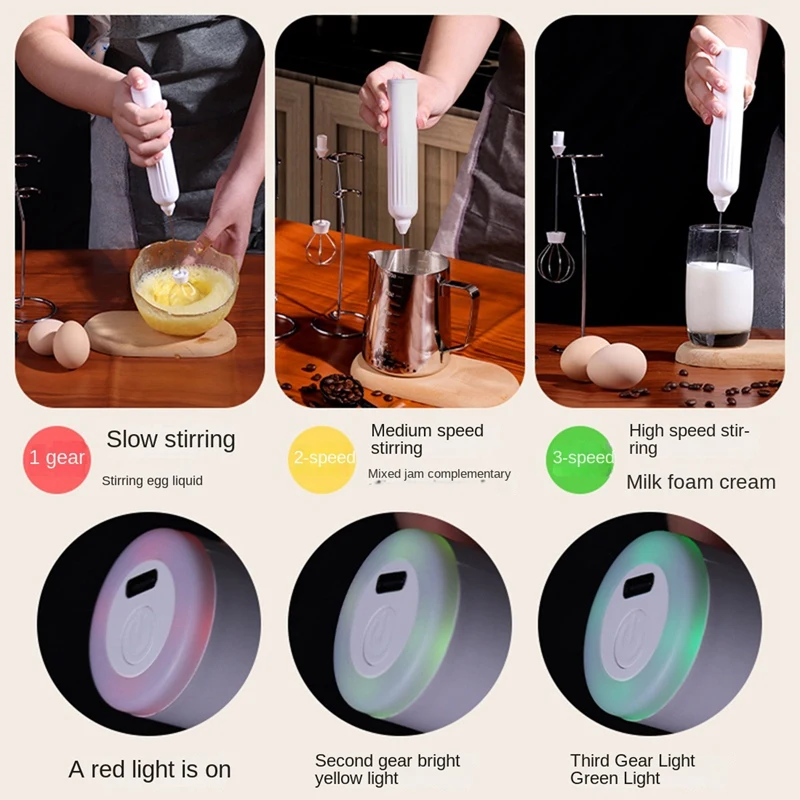 Circle joy – mousseur à lait électrique, Mini mousseur, cafetière, bat