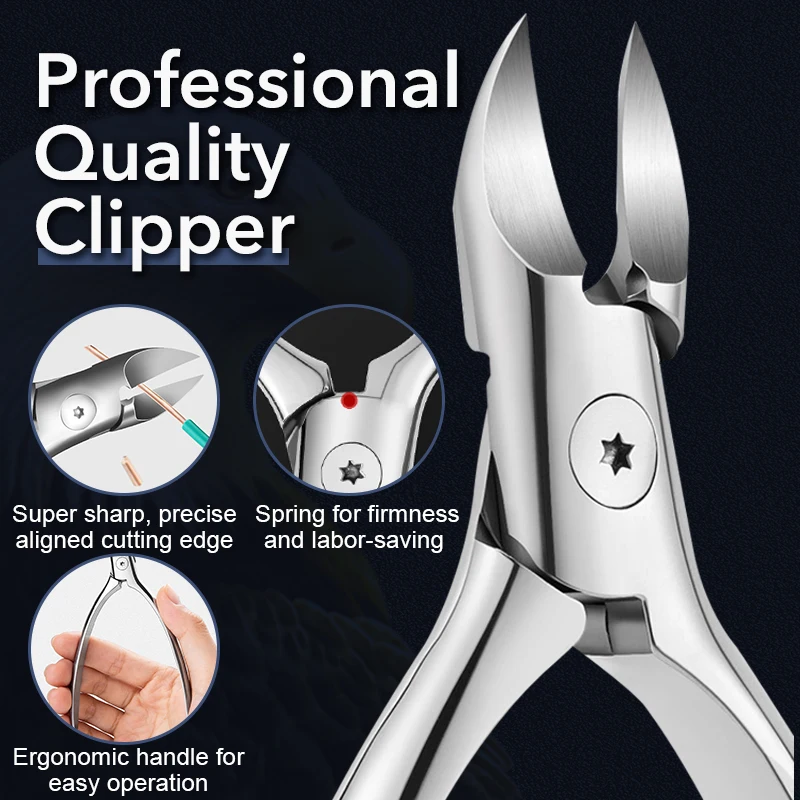 Thick Nail Clippers Ingrown Toenail Nipper Pedicure Cutter Onychomycosis Trimmer Professional Plier Manicure Tool 1Pcs toe nail clipper nail clippers
