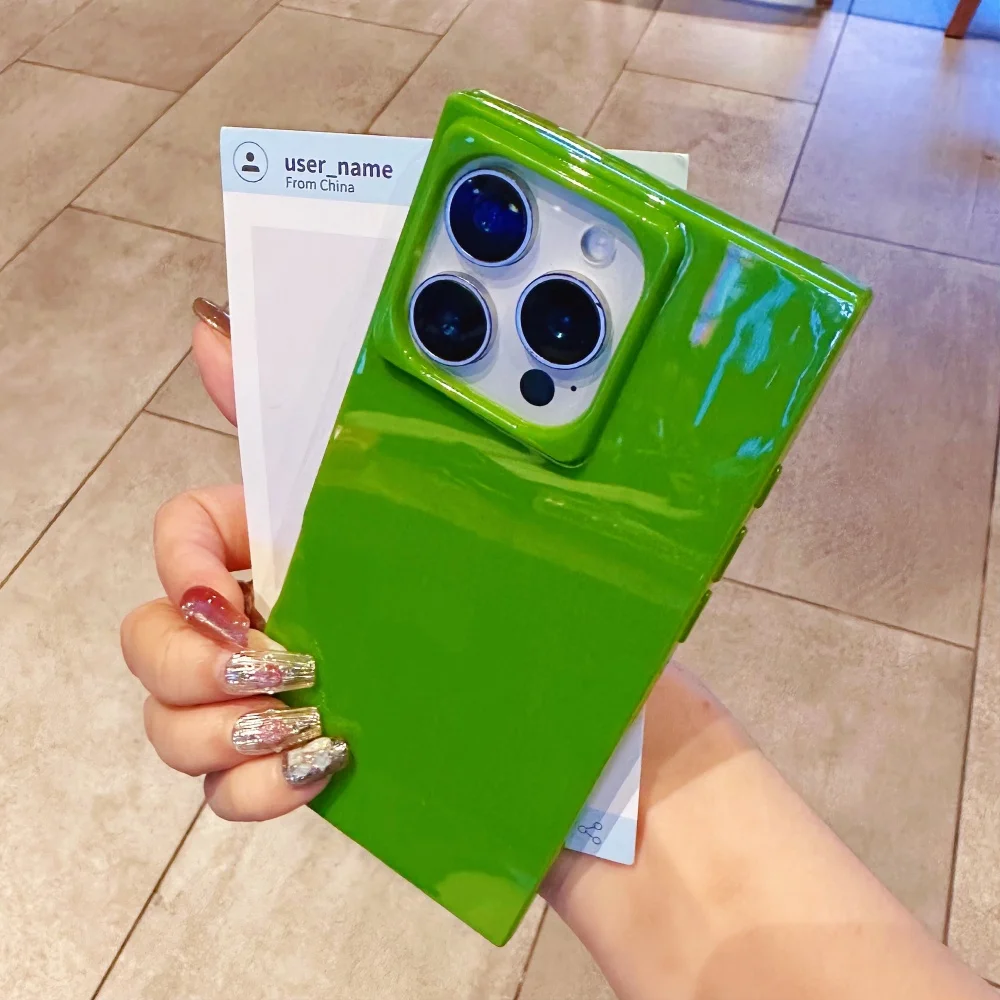 Fluorescent Quadrate Candy Case - Fashion Bright Color Shockproof TPU Armor Cover