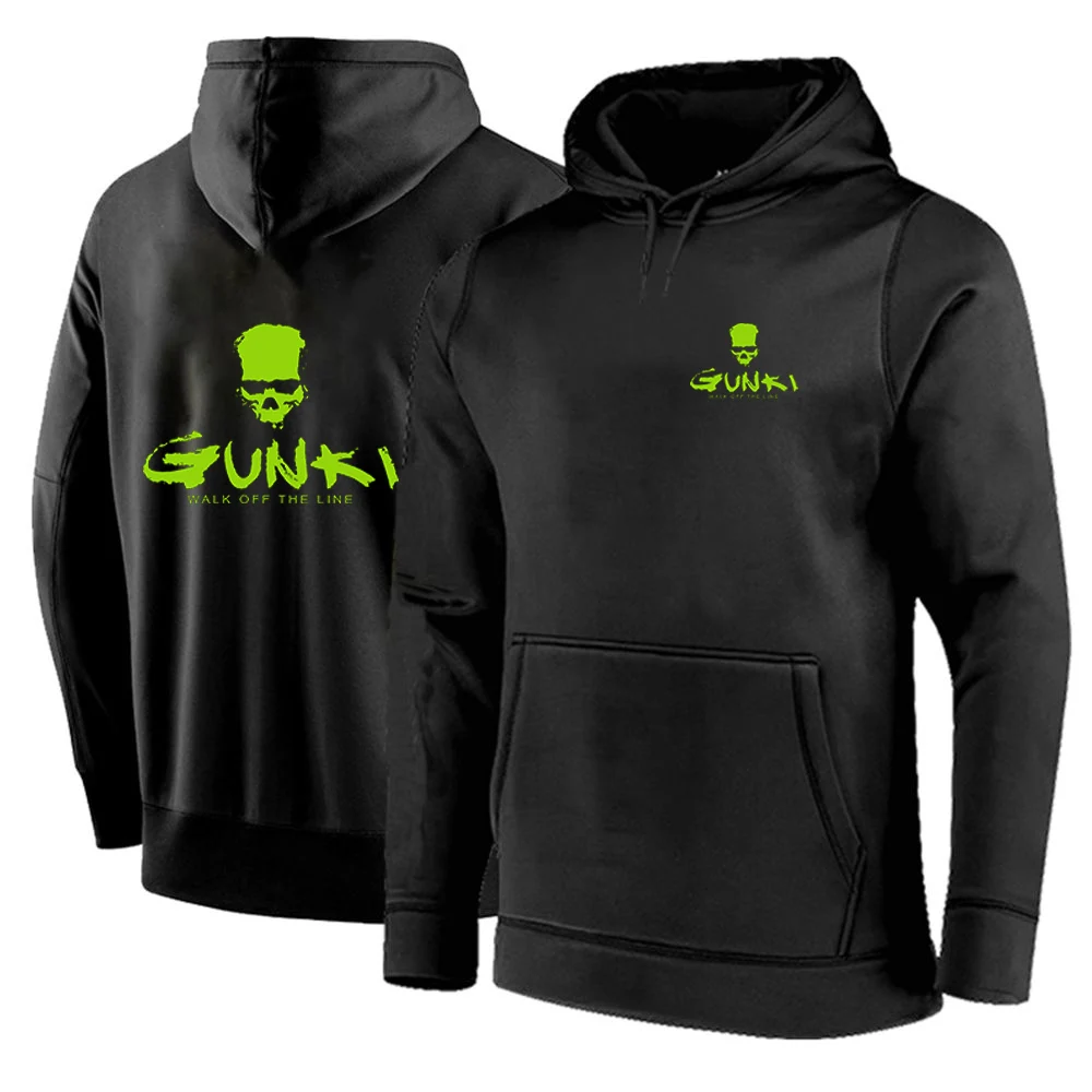 2024 Men's Autumn Gunki Solid Color Men Hoodies Warm Mens Sweatshirt Fashion Streetwear Casual Men's Loose Pullovers Brand Hoody 2