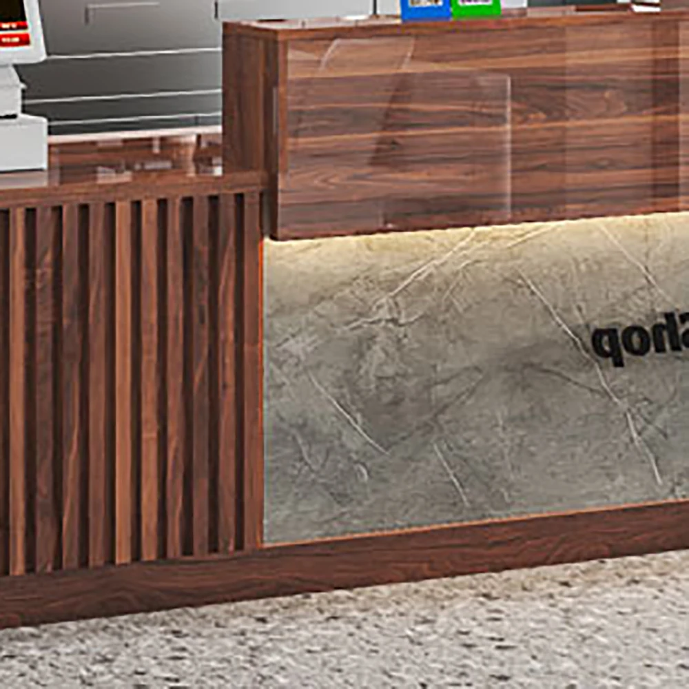 Elegant Nordic Bar Counter Cabinet Modern Luxury Unique Simple Reception Desks Glamour Delicacy Mostrador Commercial Furniture