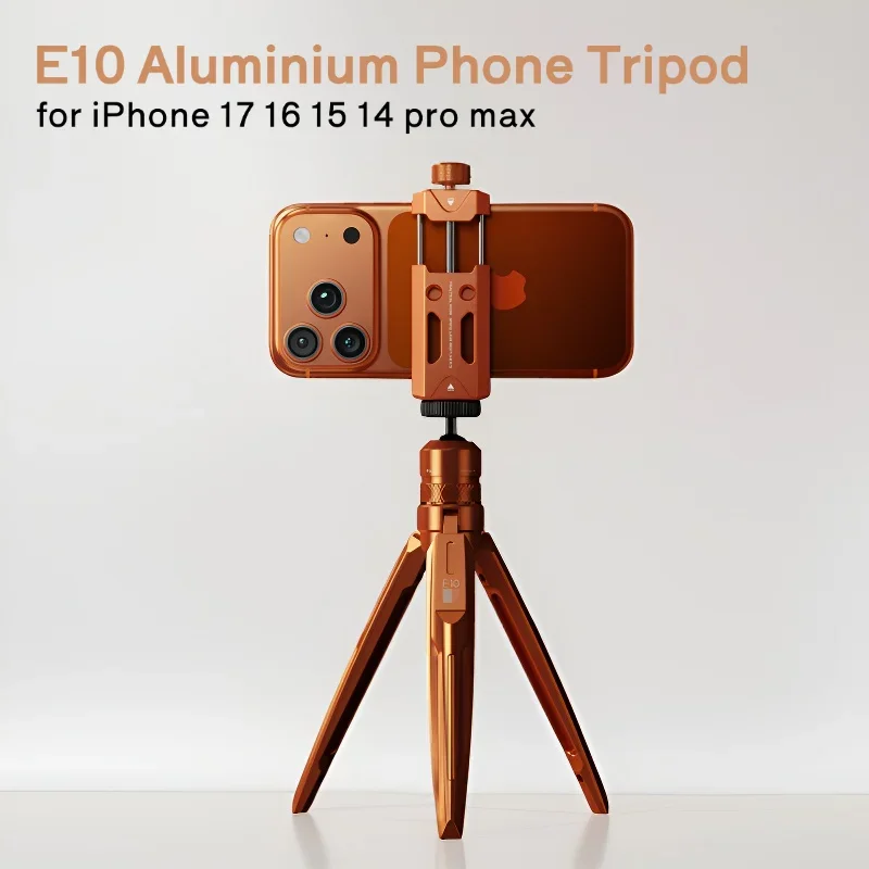 E10 Phone Mini Tripod Aluminium Smartphone Stand with - Image 2