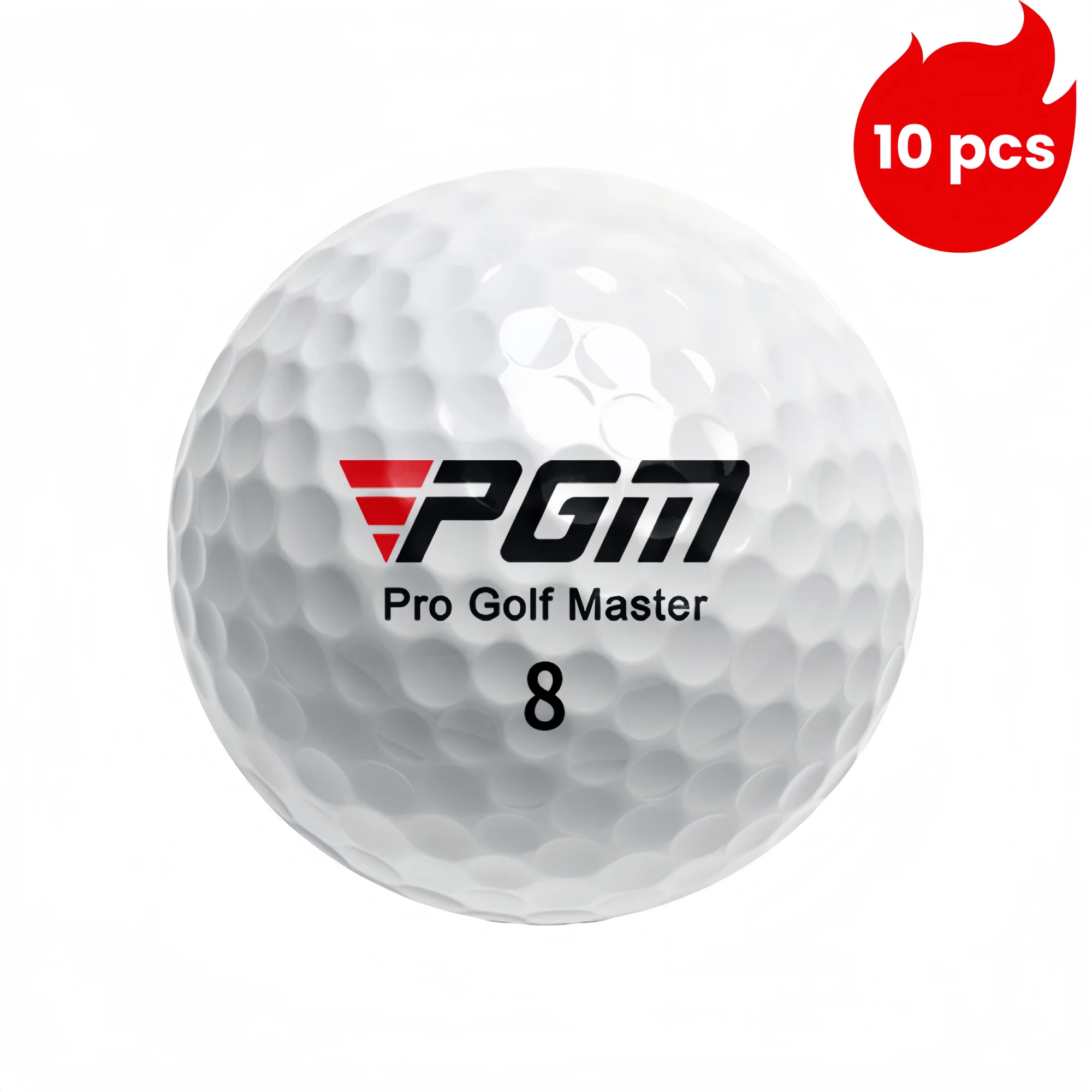 Bola de golfe branca PGM Bola de jogo de três camadas com logotipo peso 44g dureza 80 Q002