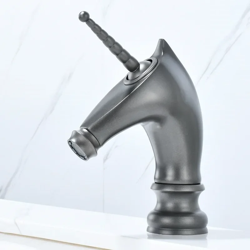 Description Picture 6 of itemBasin Faucets Brass unicorn Bathroom Sink Faucet Single Handle Deck Mounted Toilet Hot And Cold Mixer Water Tap