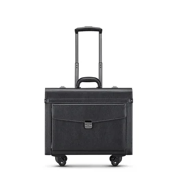 Trolley da viaggio da 18 pollici Trolley da lavoro con lucchetto a combinazione Valigia da viaggio retrò su ruote girevoli 1