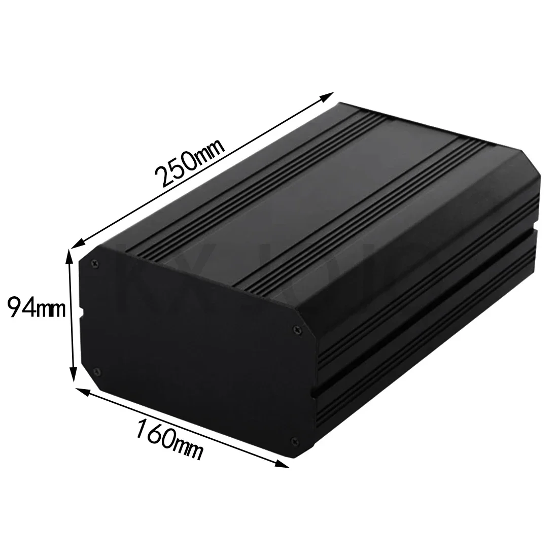 

Aluminum Enclosure 160*94*250mm Split Box Black Case Surface Circuit Board Power Instrument Profile Shell Controller