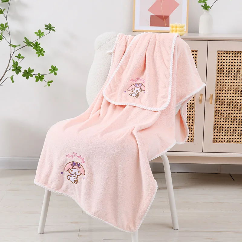 

Kawaii Sanrio Anime My Melody Cute Cartoon Bath Towel Fashion Simple Absorb Water Bath Towel Cute Things for Girls