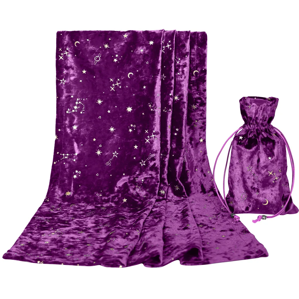 

Tarot Tarot Table Cloth Starry Sky Galaxy Shining Tarot Brand Altar Table Cloth Velvet Material 69x69cm New 2023