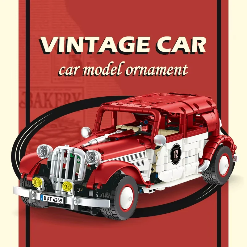 2025 NEW RC/APP Technical Brick Vintage Cars Classics Model Building Block Assembling Toys for Boys Birthday Christmas Gifts Set 2