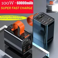PD 100W 30000mAh - 60000mAh Power Bank Station Outdoor Energy Portable Power Bank Solar Generator For Camping Phone Fast Charge 1