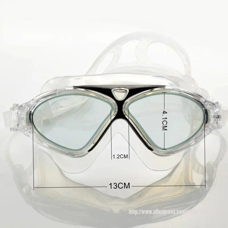 Swimming Goggles Water Glasses Silicone Belt Underwater Big Eyewear Anti-fog Waterproof Sport optical glasses  for Men Women 2