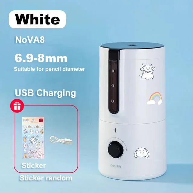 Deli Temperamatite Elettrico: Automatico A Batteria E USB, Per Bambini Rosa