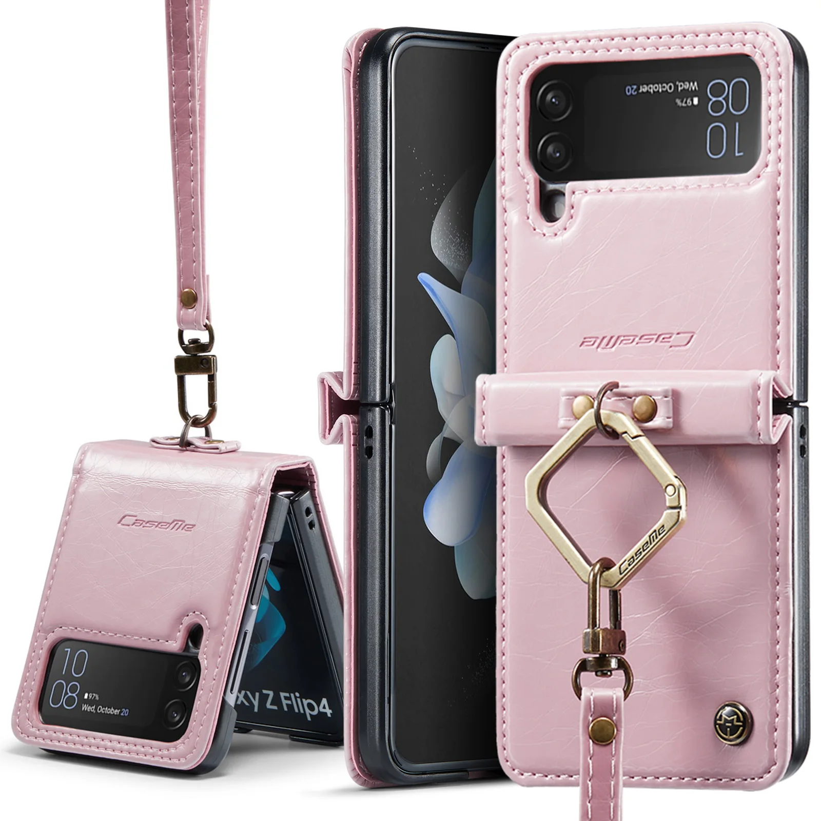 

CaseMe, Ретро кошелек, кожаный чехол для Samsung Galaxy Z, флип, 4 2022, 5G, роскошный магнети, держатель для карт, чехол для Galaxy Z Flip 4
