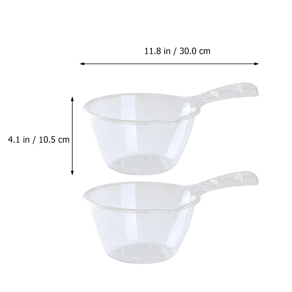 2 Pcs Water Ladle Soup Spoon Miniature Kitchen The Pet Long Handle Scoop Household Baby