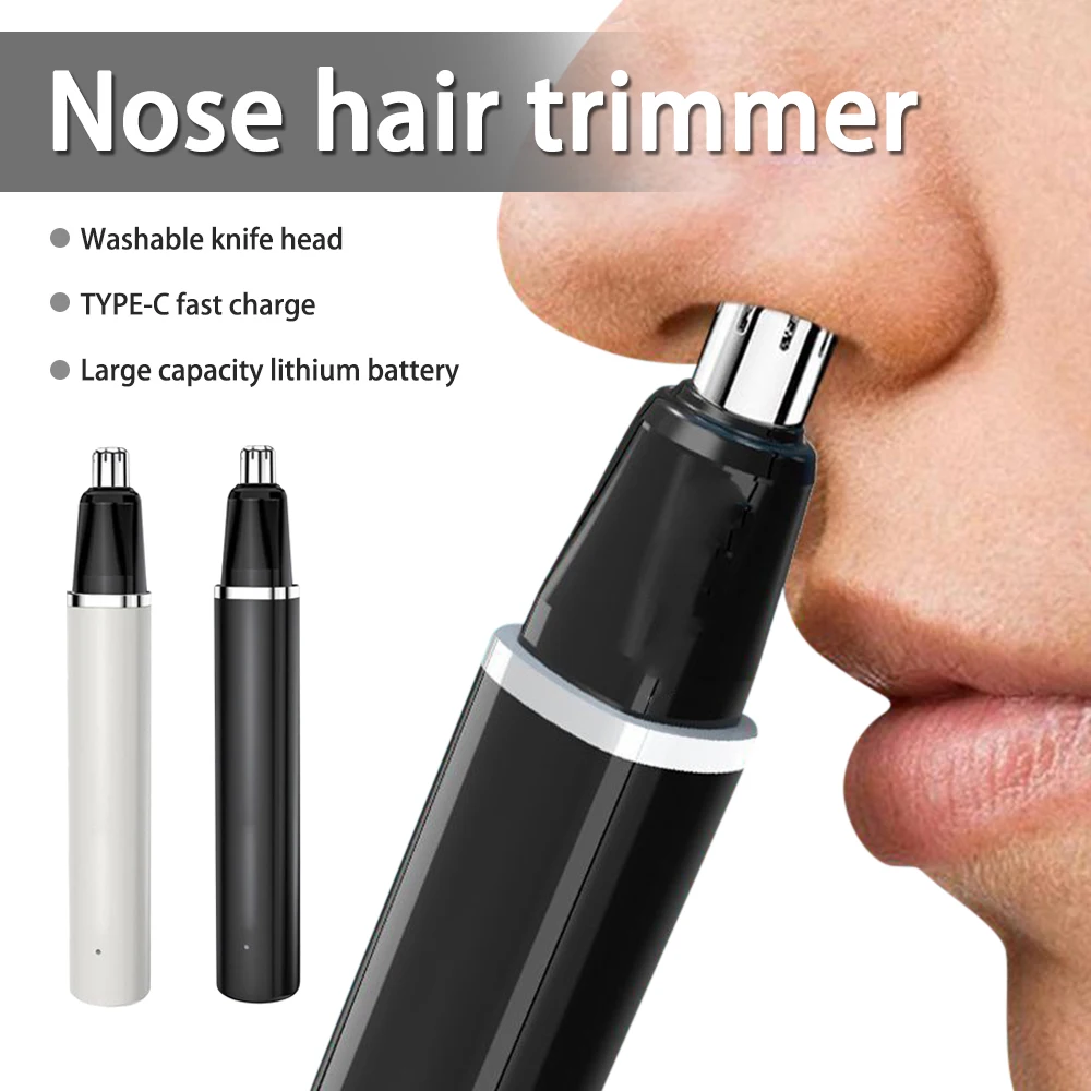 Mini Nose Hair Trimmer USB Rechargeable Nose Hair Clipper User-friendly Nose Hair Razor Shaver Waterproof Epilator for Men Women electric nose trimmer for men usb rechargeable ear trimmer for men women mini portable nose hair shaver waterproof safe clean