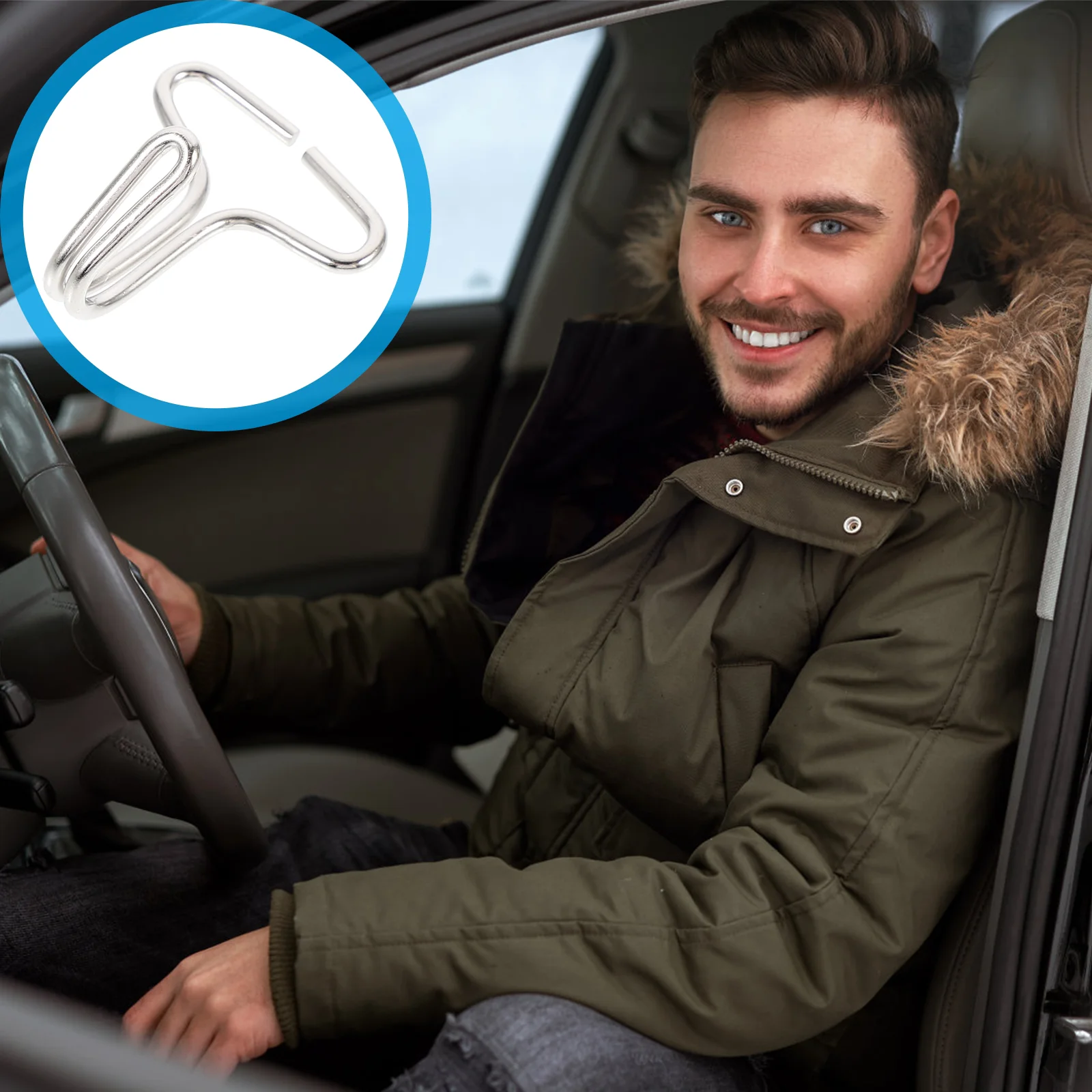 

100 Pcs Car Cushion Hook Seat Fixing Hanger Metal Iron Auto Organizing Belt Fastener
