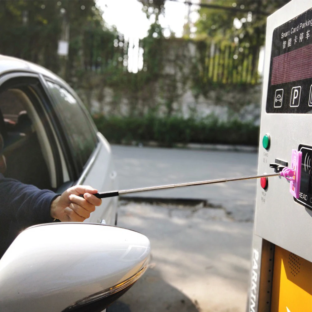 1Pc Regolabile Touch N Go Stick Holder Touch And Go Porta Carte Di Credito Tng Stick Con Blocco Della Carta Blu/Rosa/Bianco 20-65Cm