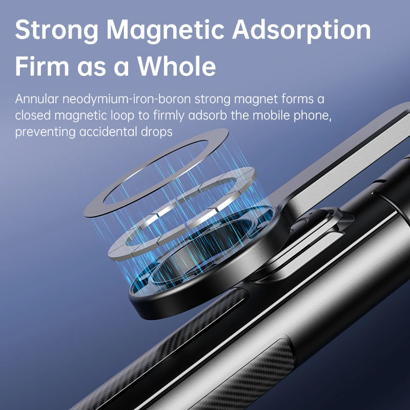 Treppiede magnetico per telefono T18 Treppiede da tavolo per selfie stick con impugnatura per telefono wireless - immagine 3