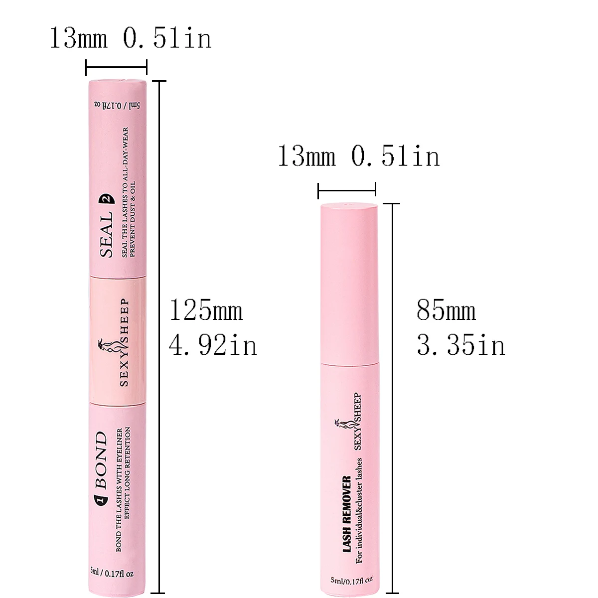 Lash Bond and Seal 10ml Individual Lashes Glue and Seal Super Strong Hold DIY Lash Extension and  Lash Glue Remover 5ml Kit Hold 2