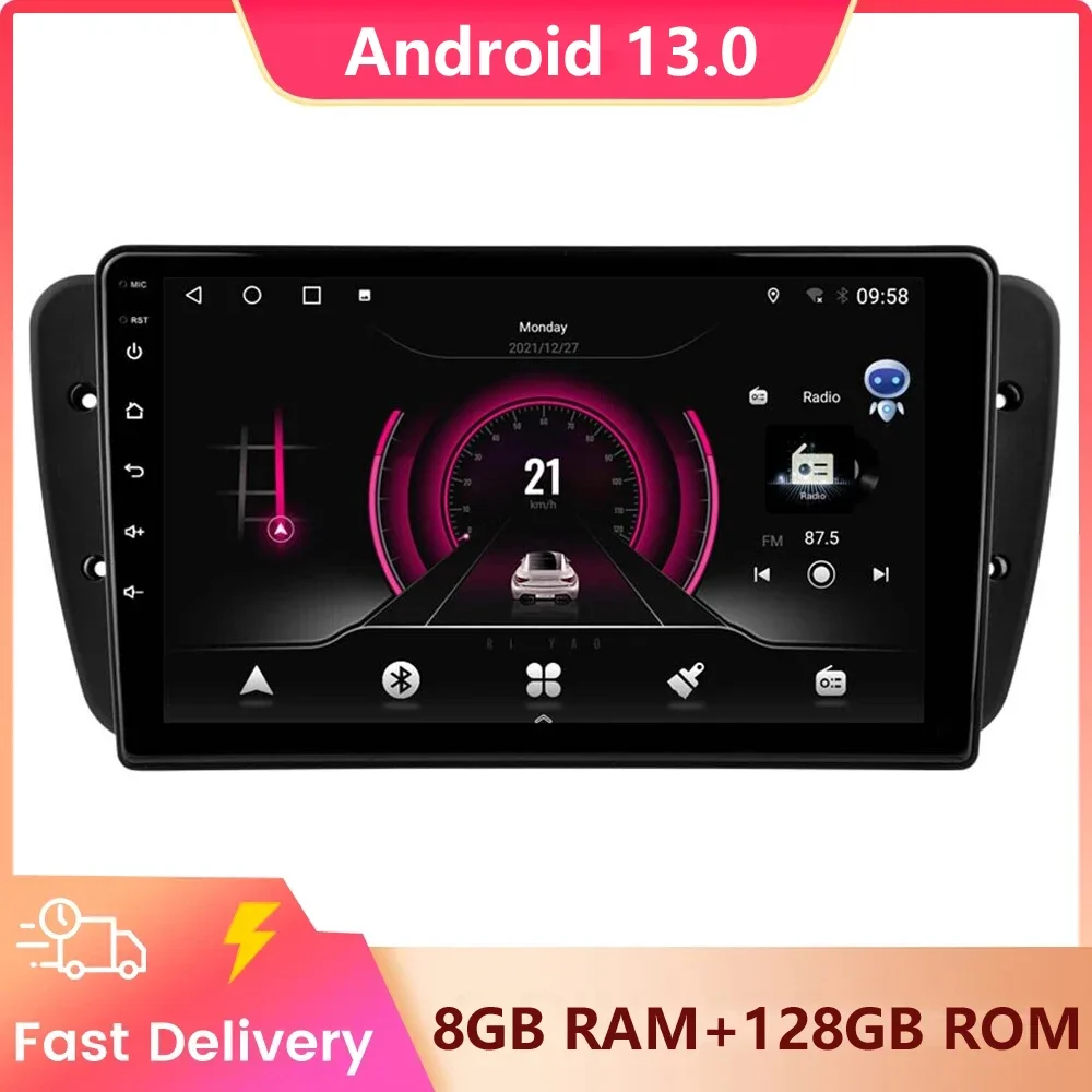 

2DIN Android 13 Car Radio For Seat Ibiza 6j 2009 2010-2013 GPS Navigation 2 din Screen Audio Multimedia WIFI wireless Carplay