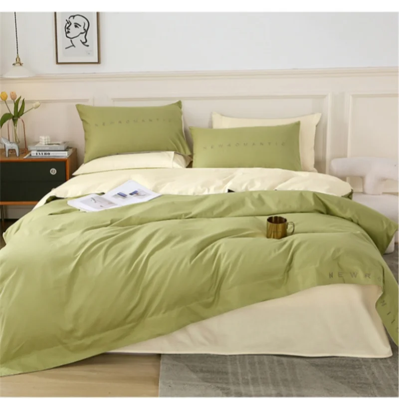 

Light luxury high-grade pure cotton long-staple cotton bed comfortable single and double sheets for early sleep