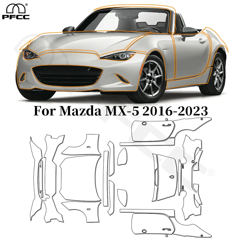 9Mil Pre-cut PPF For Mazda MX-5 2016-2023 TPU Paint Protection Film Car Anti-scratch Clear Bra Invisible Resistant Repairable