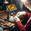 Hayve 4.3'' Digital Microscope 1600X USB Microscope 1080p Soldering Microscope with 8 LEDs Compatible with Windows/Mac OS (DM7) 6