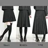 Elastic Waist Japanese Student Girls School Uniform Solid Color Suit Pleated Skirt Short/Middle/Long High School Dress 1