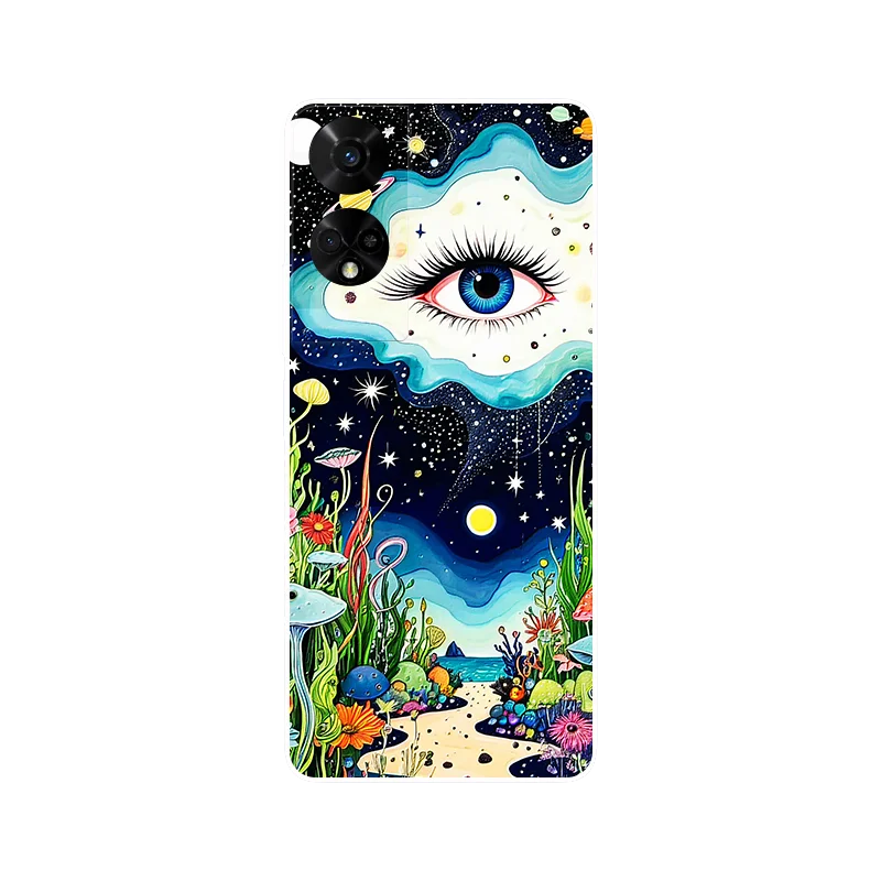 Wolf Painted Shockproof Silicone Phone Case - Stylish and Durable Cover