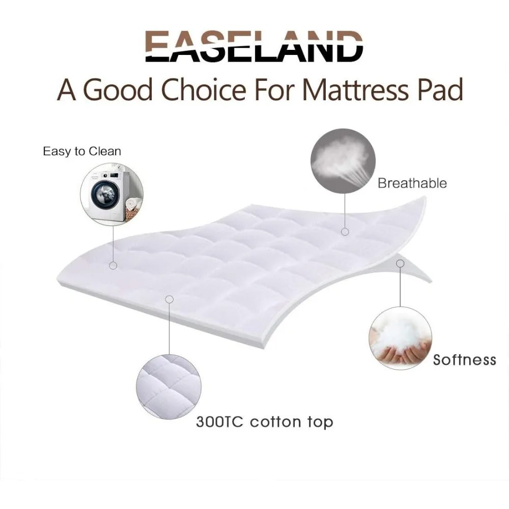 Extra large mattress cushion, top mattress cover, quilted bed cover, 8-21 inch deep pocket cooling surface layer 2