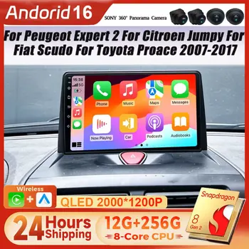 Per Peugeot Expert 2, per Citroen Jumpy, per Fiat Scudo, per Toyota Proace 2007-2017 Navigazione GPS Android Auto Autoradio Carplay