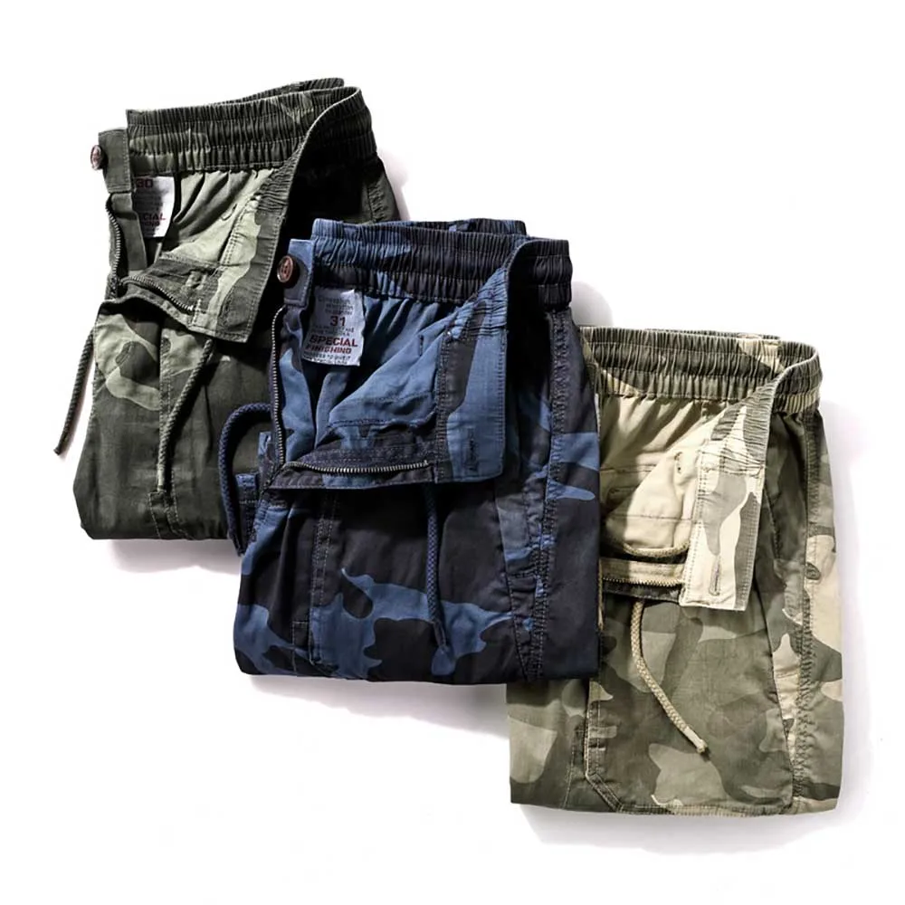 Summer Camouflage Cargo Shorts Men's Casual Military Army Style Boardshorts Tactical Streetwear Clothing
