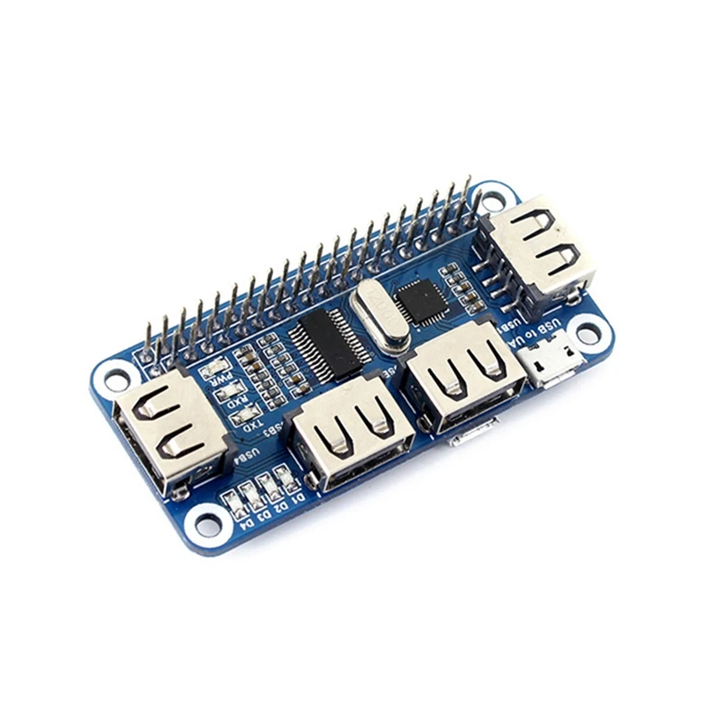 Waveshare 4 USB Ʈ USB HUB HAT 4B 3B +  W  WH ȣȯ USB2.0/1.1 º USB UART