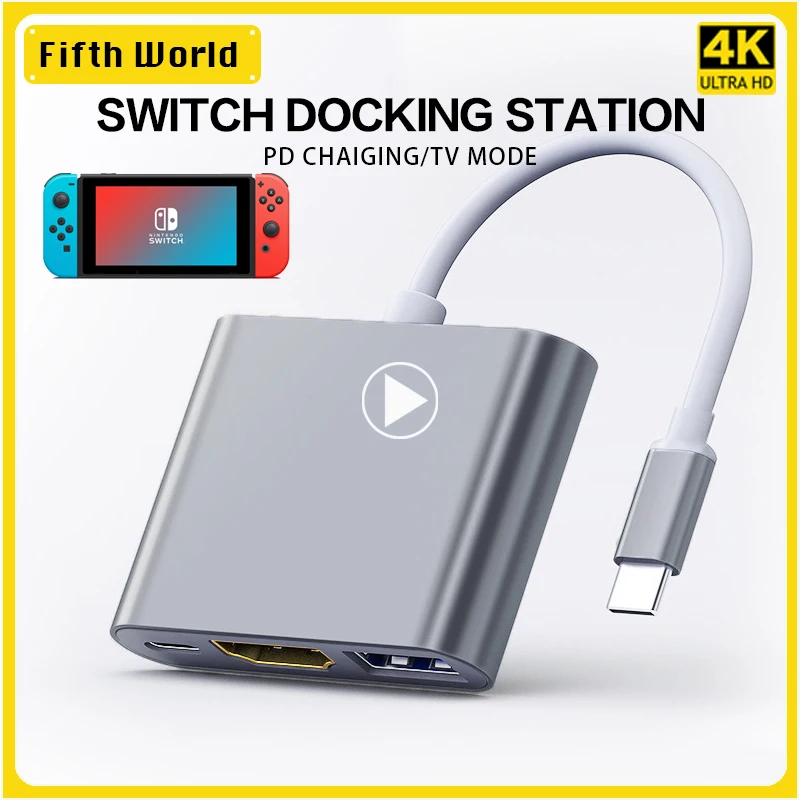 Switch Dock Tv Dock Per Nintendo Switch Docking Station Portatile Da Usb C A 4K Hub Usb 3.0 Compatibile Con Hdmi Per Macbook Pro