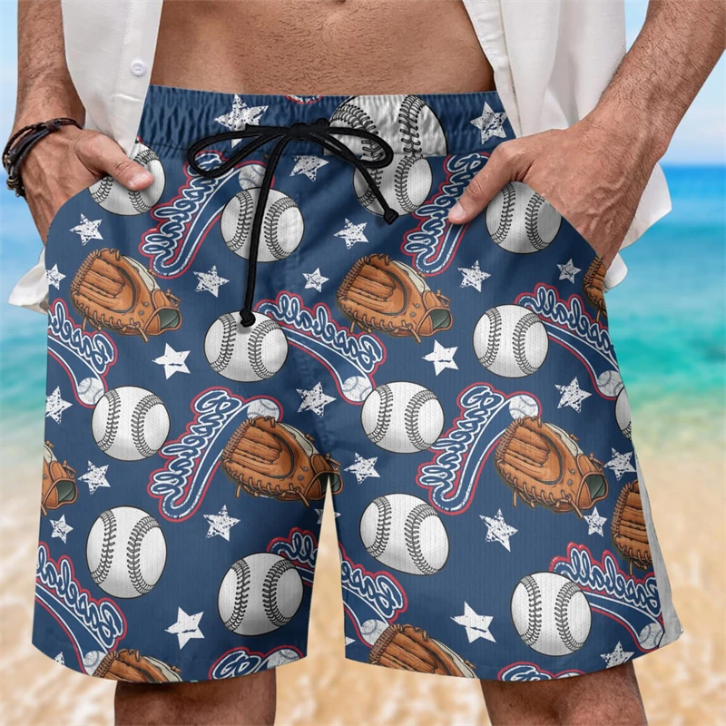 

Baseball Team Short Pants For Men Clothes Fashion Base Ball Club Sport Beach Shorts Casual Male Trunks Hawaiian Boy Boardshorts