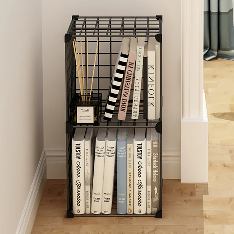 Metal Storage Organizer Bookcase, Bookshelf Cube Storage