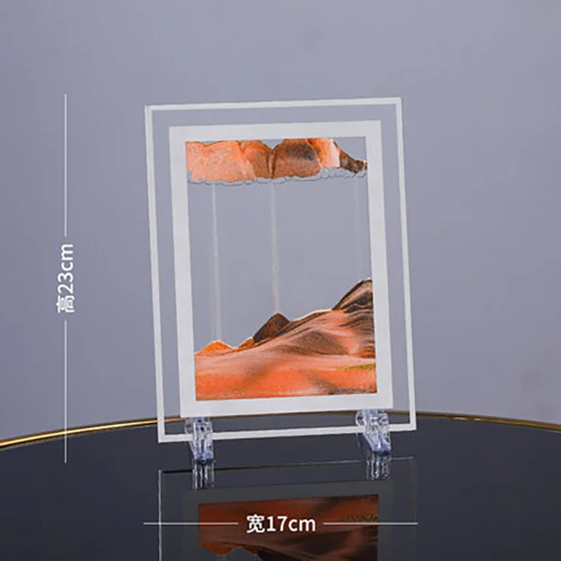 Moving Sand Art Picture Round Glass 3D Deep Sea Sandscape In Motion Display Flowing Sand Frame Sand Painting 