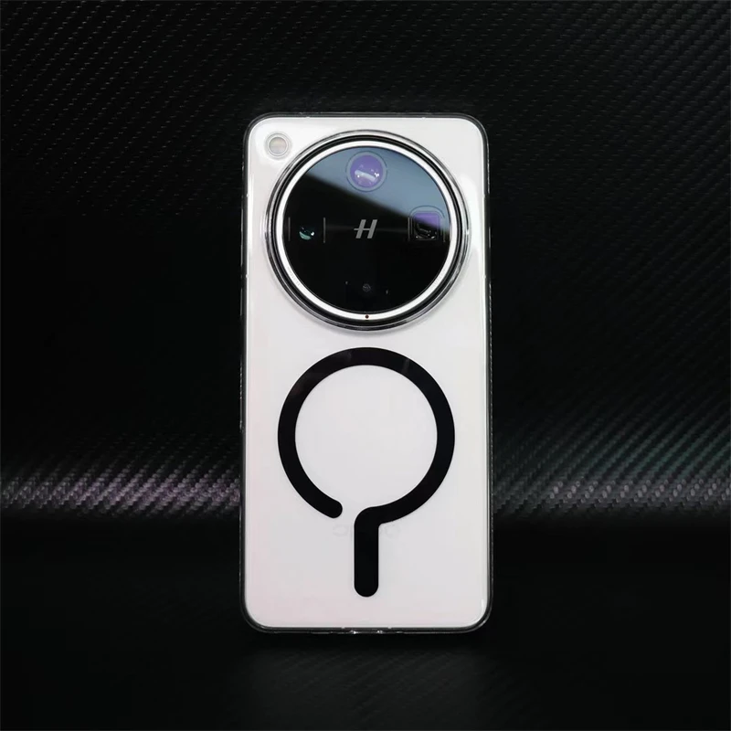 Luxury Transparent Magnetic Phone Case - Slim Hard Back Cover with Fashionable Bumper Design